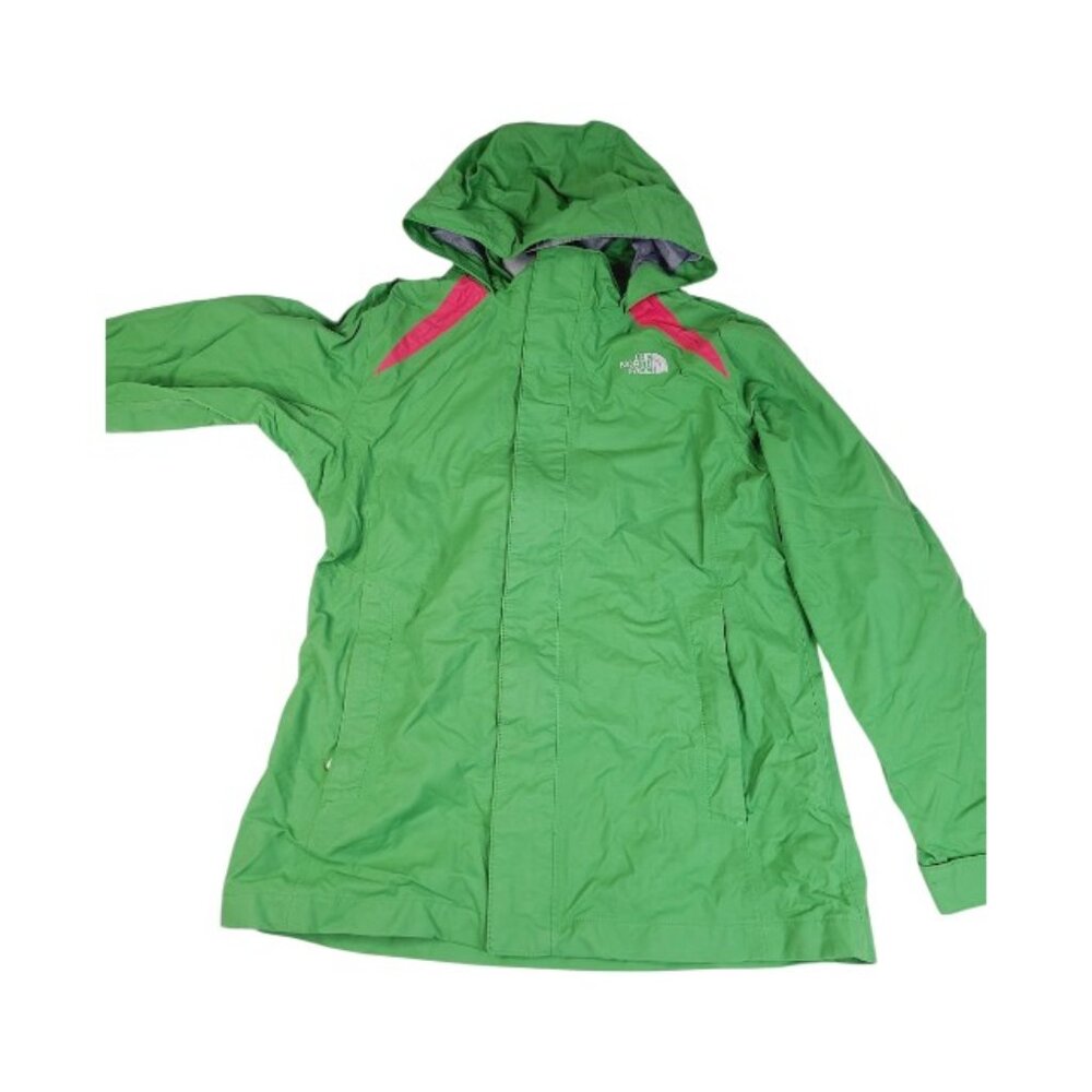 The North Face Girl's Green Hyvent Hooded Outdoor Winter Ski Jacket Size L